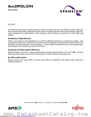 AM29PDL127H datasheet pdf Advanced Micro Devices