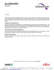 AM29SL400C datasheet pdf Advanced Micro Devices