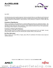 AM29DL400B datasheet pdf Advanced Micro Devices