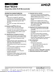 ELAN SC310 datasheet pdf Advanced Micro Devices