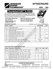 APT60GT60JRD datasheet pdf Advanced Power Technology