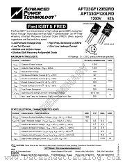 APT33GF120B2RD datasheet pdf Advanced Power Technology