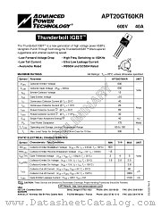 APT20GT60KR datasheet pdf Advanced Power Technology