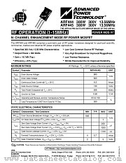 ARF444 datasheet pdf Advanced Power Technology