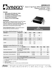 AWS5503-S15 datasheet pdf Anadigics Inc