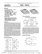 PA02 datasheet pdf Apex Microtechnology Corporation