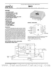 SA13 datasheet pdf Apex Microtechnology Corporation