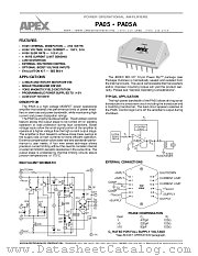 PA05 datasheet pdf Apex Microtechnology Corporation