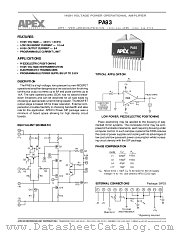 PA93 datasheet pdf Apex Microtechnology Corporation