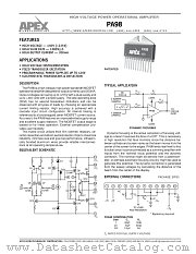 PA98 datasheet pdf Apex Microtechnology Corporation