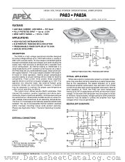 PA83 datasheet pdf Apex Microtechnology Corporation