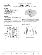 PA52 datasheet pdf Apex Microtechnology Corporation