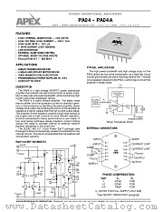 PA04 datasheet pdf Apex Microtechnology Corporation