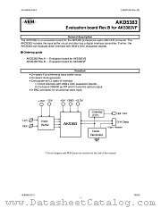 AKD5383 datasheet pdf Asahi Kasei Microsystems