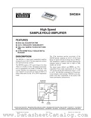 SHC804 datasheet pdf Burr Brown