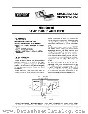 SHC803BM, CM, SHC804BM, CM datasheet pdf Burr Brown