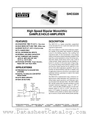 SHC5320 datasheet pdf Burr Brown