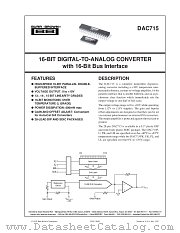 DAC715 datasheet pdf Burr Brown