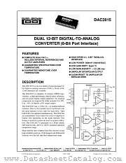 DAC2815 datasheet pdf Burr Brown