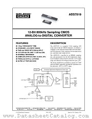 ADS7819 datasheet pdf Burr Brown