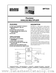 MPY534 datasheet pdf Burr Brown