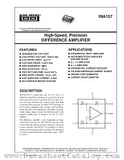 INA157 datasheet pdf Burr Brown