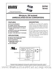 DCP02 SERIES datasheet pdf Burr Brown