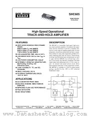 SHC605 datasheet pdf Burr Brown