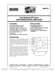 INA110 datasheet pdf Burr Brown