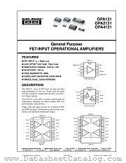 OPA2131 datasheet pdf Burr Brown