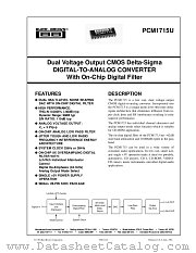 PCM1715U datasheet pdf Burr Brown