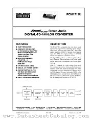 PCM1712U datasheet pdf Burr Brown