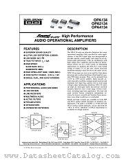 OPA134 datasheet pdf Burr Brown