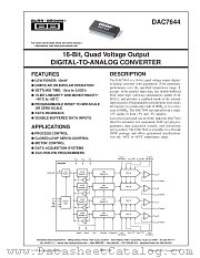 DAC7644 datasheet pdf Burr Brown