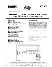 ADS1250 datasheet pdf Burr Brown