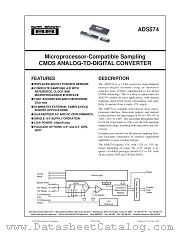 ADS574 datasheet pdf Burr Brown