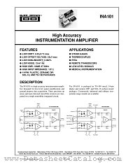 INA101 datasheet pdf Burr Brown