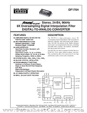 DF1704 datasheet pdf Burr Brown