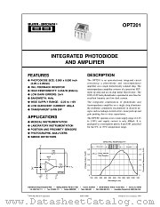 OPT201 datasheet pdf Burr Brown