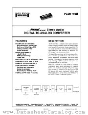 PCM1710U datasheet pdf Burr Brown