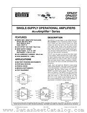 OPA237, OPA2237, OPA4237 datasheet pdf Burr Brown