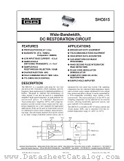 SHC615 datasheet pdf Burr Brown