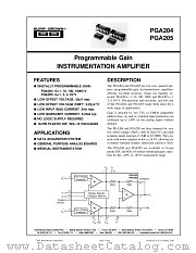 PGA204 datasheet pdf Burr Brown