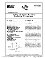 SHC5320 datasheet pdf Burr Brown