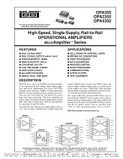 OPA2350 datasheet pdf Burr Brown