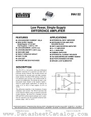 INA132 datasheet pdf Burr Brown