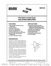 ISO124 datasheet pdf Burr Brown