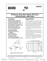 OPA655 datasheet pdf Burr Brown