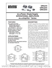 OPA2244 datasheet pdf Burr Brown