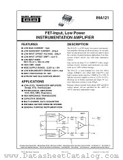 INA121 datasheet pdf Burr Brown